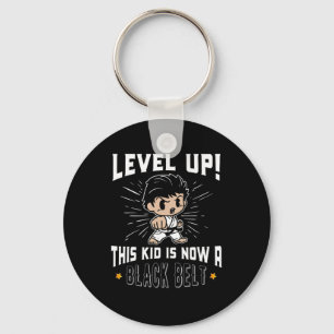 Kids Karate Uniform Black Belt Award T Shirt Gifts Key Ring