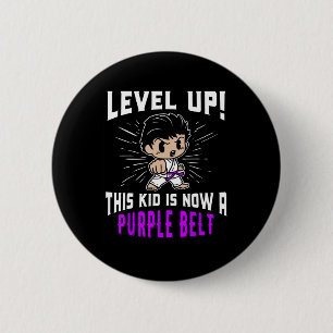 Kids Karate Uniform Purple Belt Award T Shirt Gift 6 Cm Round Badge