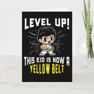 Kids Karate Uniform Yellow Belt Award T Shirt Gift Card
