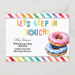 KIds keep in touch KIT Square Sticker Favor Tags Postcard