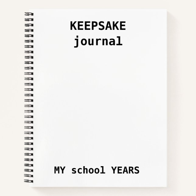  Kids Keepsake Journal - School Year Memory (Front)