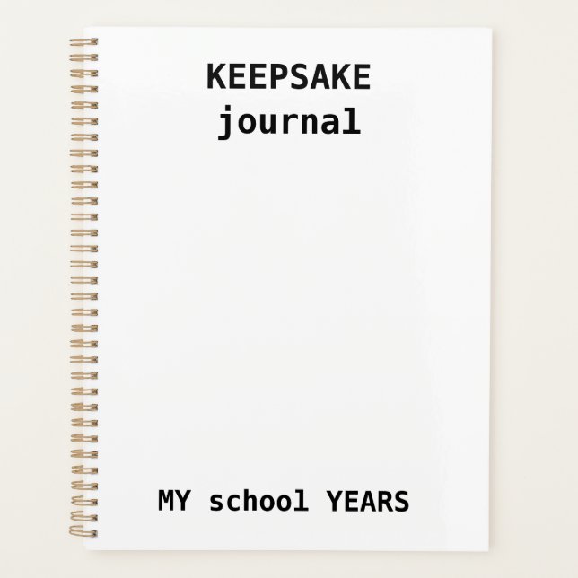  Kids Keepsake Journal - School Year Memory Planner (Front)