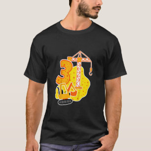 Kids Kid Construction Excavator Crane 3 Year Old 3 T-Shirt
