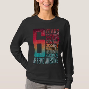 Kids Kids 6th Birthday 6 Years Old 72 Months Vinta T-Shirt
