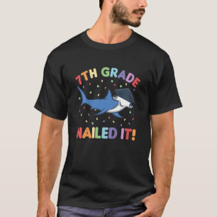 Kids Kids 7th Grade Nailed It Hammerhead Shark Gra T-Shirt