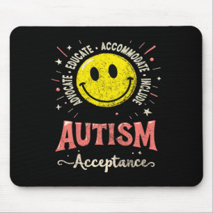 Kids Kids Autism Awareness Acceptance Smile Face A Mouse Pad