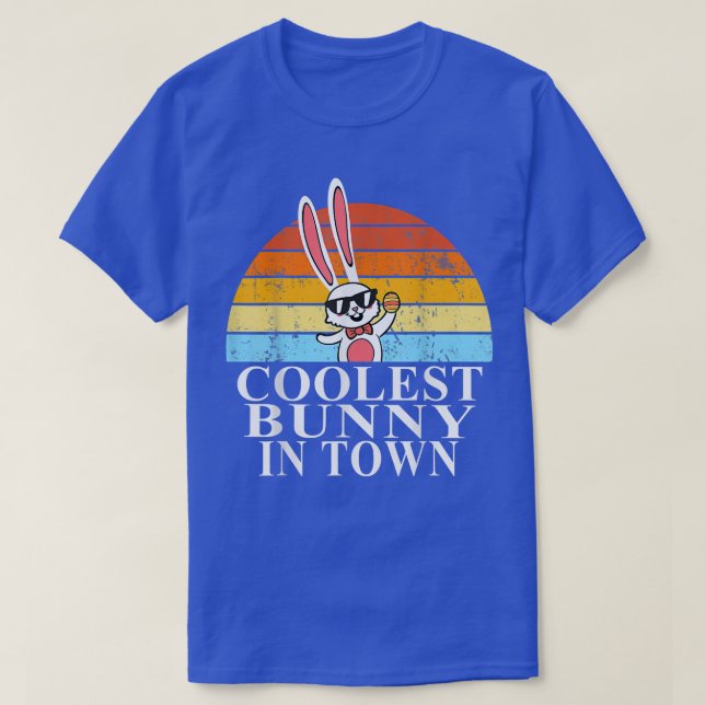 Kids Kids Coolest Bunny In Town Sunglasses Boys To T-Shirt (Design Front)