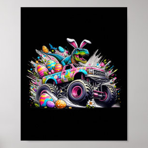 Kids Kids Easter Shirts Boys Bunny T Rex Monster T Poster