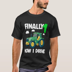 Kids Kids Finally 1 Now I Drive 1st Birthday Party T-Shirt
