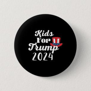 Kids Kids For Trump Election 2024 _1 6 Cm Round Badge