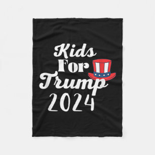 Kids Kids For Trump Election 2024 _1 Fleece Blanket