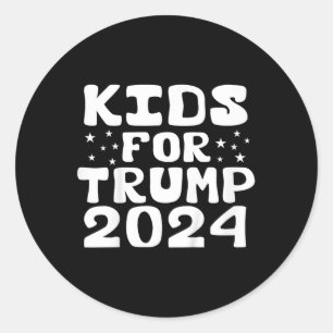 Kids Kids For Trump Election 2024  Classic Round Sticker