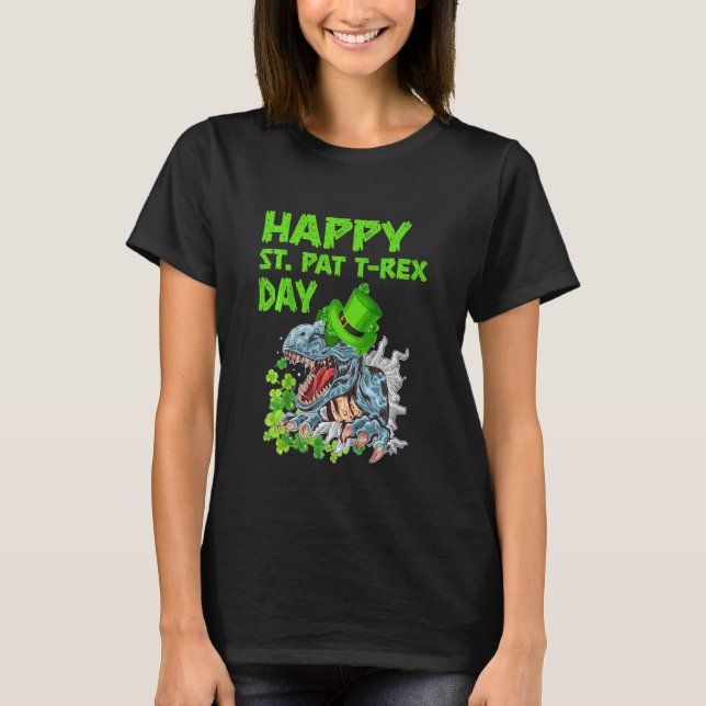 Kids Kids Happy Patrick T Rex Humour Toddler Boys  T-Shirt (Front)