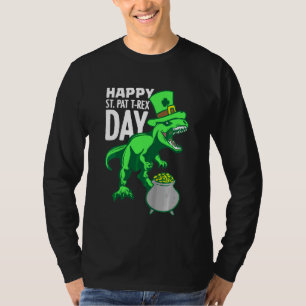 Kids Kids Happy St Pat Trex Day Dino Patricks Day T-Shirt