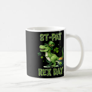 Kids Kids Happy St Pat Trex Day Dino St Patricks D Coffee Mug