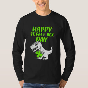Kids Kids Happy St Pat Trex Day Dino St Patricks D T-Shirt