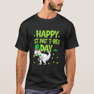 Kids Kids Happy St Pat Trex Day Dino St Patricks D T-Shirt