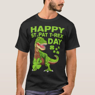 Kids Kids Happy St Pat Trex Day Dino St Patricks D T-Shirt