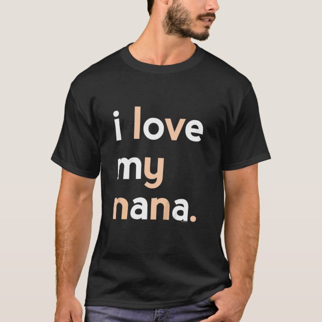 Kids Kids I Love My Nana  For Girls Grandma Mother T-Shirt (Front)