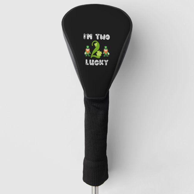 Kids Kids I’m Two Lucky Toddler 2nd Birthday Gift  Golf Head Cover (Front)