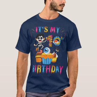 Kids Kids It's My 10th Birthday Ghost Skeleton Hal T-Shirt