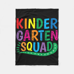 Kids Kids Kindergarten Squad Back To School Fleece Blanket