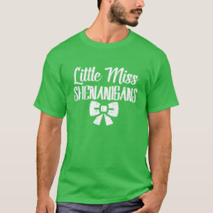 Kids Kids Little Ms Shenanigans Cute St Patricks D T-Shirt