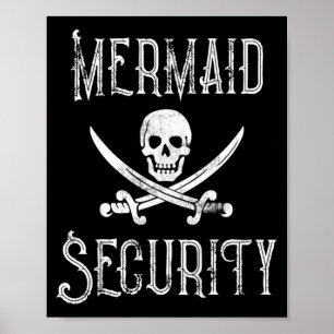 Kids Kids Pirate Mermaid Security Tridents Poster