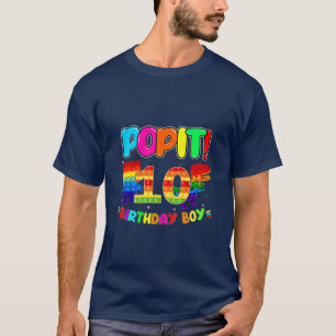 Kids Kids Pop It 10Th Birthday T-Shirt