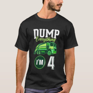 Kids Kids Recycling Trash 4 Year Old Garbage Truck T-Shirt