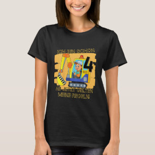 Kids Kinder Ich Bin Schon 4 Geburtstag Excavator D T-Shirt