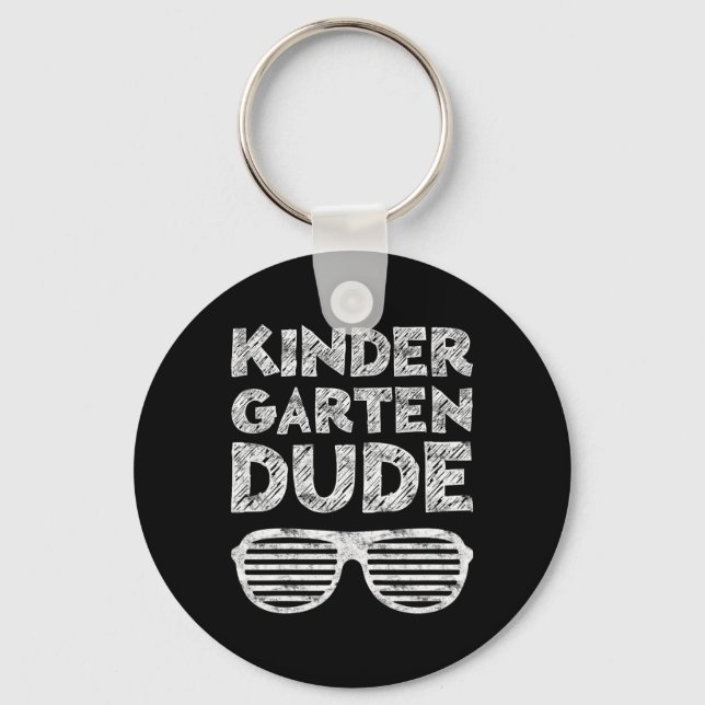 Kids Kindergarten Dude Ck To School  Key Ring (Front)