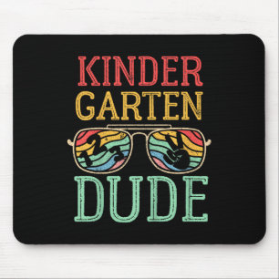 Kids Kindergarten Dude Kids First Day Of Kindergar Mouse Pad