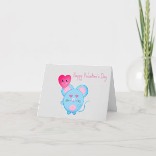 Kids Kindergarten Friends Mouse  Valentine's Day Card