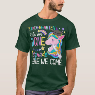 Kids Kindergarten Graduation Cute Unicorn Class Of T-Shirt