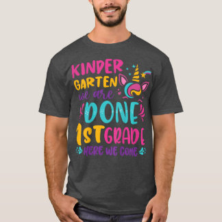 Kids Kindergarten Graduation Cute Unicorn Class Of T-Shirt