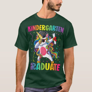 Kids Kindergarten Graduation Dab Dabbing Unicorn T-Shirt
