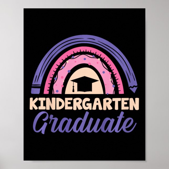 Kids Kindergarten Graduation Last Day Of School Ra Poster (Front)