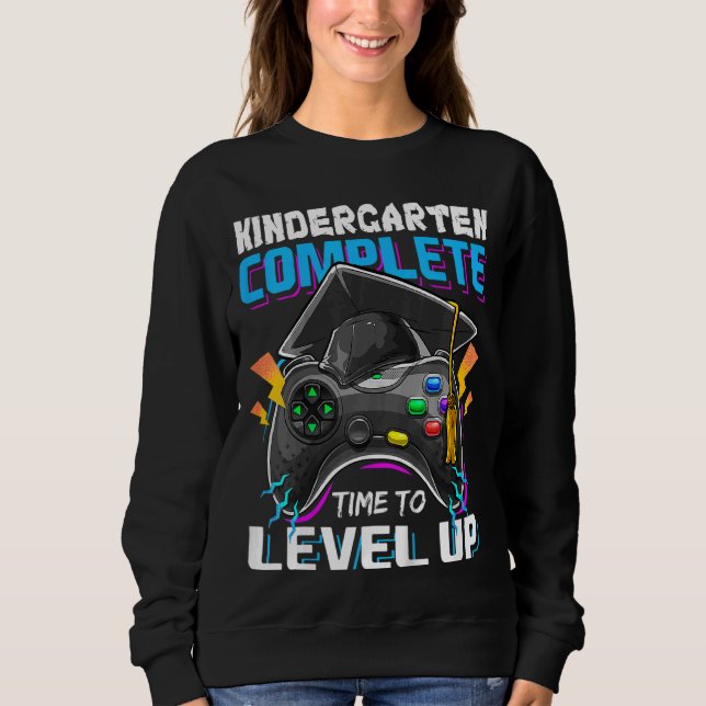 Kids Kindergarten Graduation  Level Complete Video Sweatshirt (Front)