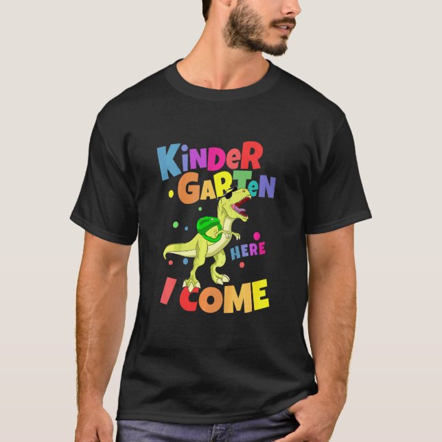 Kids Kindergarten Here I Come Toddler First Day Of T-Shirt (Front)