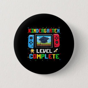 Kids Kindergarten Level Complete Last Day Of Schoo 6 Cm Round Badge