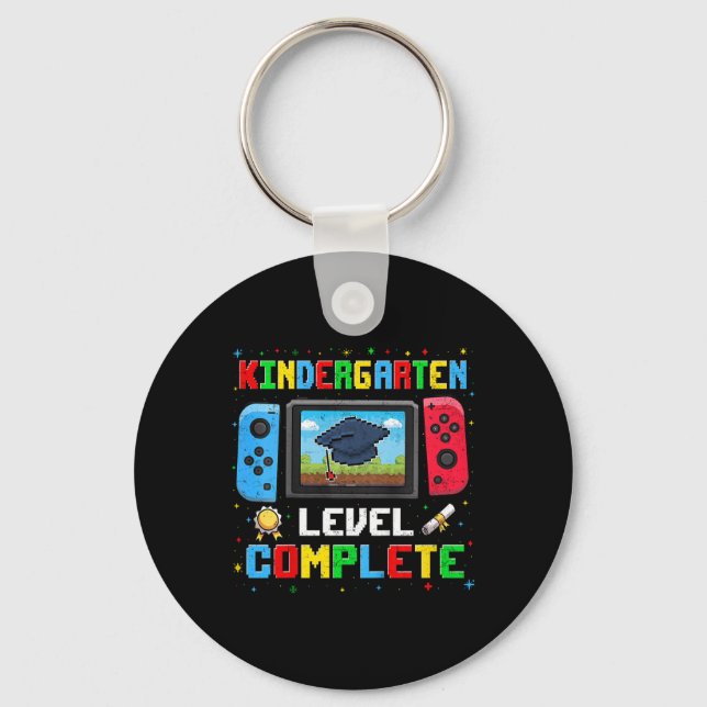 Kids Kindergarten Level Complete Last Day Of Schoo Key Ring (Front)