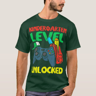 Kids Kindergarten Level Unlocked Video Game First T-Shirt