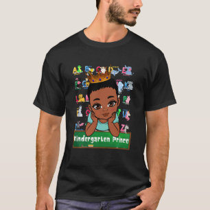 Kids Kindergarten Prince Back To School Boys Chalk T-Shirt