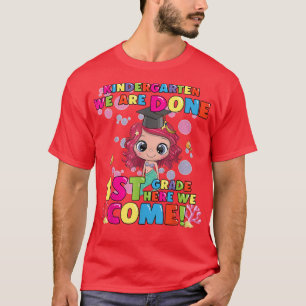 Kids Kindergarten We Are Done Graduation Cute Merm T-Shirt