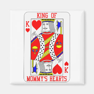 Kids King Of Mommys Heart Playing Card Baby Boy Va Magnet