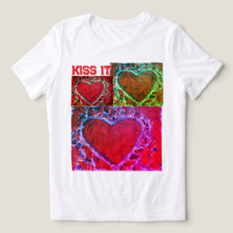 Kids "Kiss It" Multiple Hearts t-shirt Tri-Blend Shirt