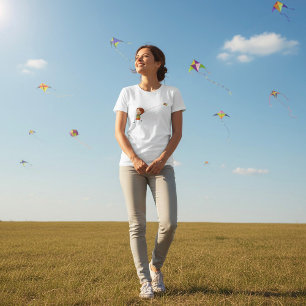 Kids Kite Flying Happy Childhood T-Shirt