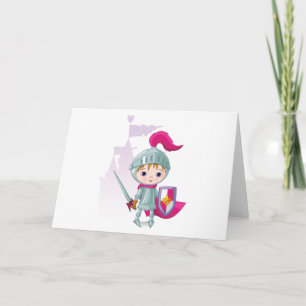Kids Knight Character with Sword Shield Card