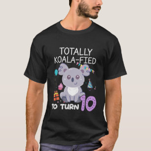 Kids Koala Bear Girl 10 Years Old Koala-Fied 10Th T-Shirt